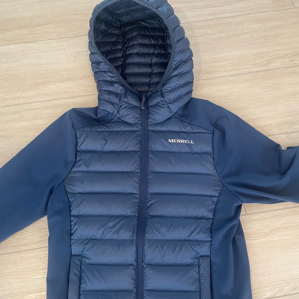 Merrell goose down puffer jacket.